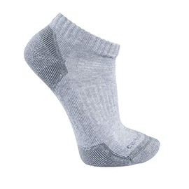 Carhartt Men's Midweight Cotton Blend Sock 3 Pack, Grey/Grey, Large