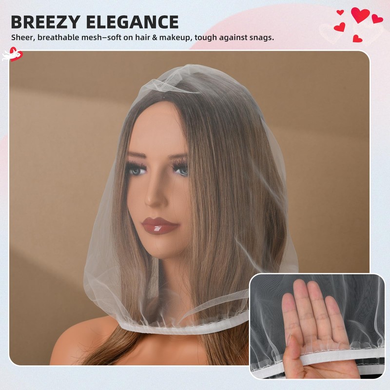 Oversized Makeup Protector Hood, Guards Hair & Makeup While Dressing,