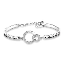 WUSUANED Aunt And Niece Gift The Love Between An Aunt And Niece Is Forever Relationship Bracelet Aunt Gift From Niece (love between an aunt and niece bracelet)