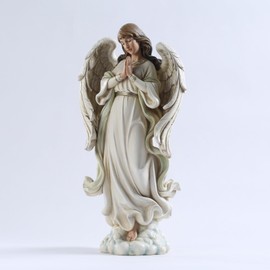 ShineOnAngel Guardian Angel Statue Indoor, 14 Inches Praying Angel Sculpture for Home Décor, Healing Angel Gifts for Women, Christmas, Thanksgiving or Housewarming