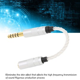 Zunate 4.4mm Balanced Male to 3.5mm Stereo Female Adapter Cable Silver Plated Copper Wire for NW‑ZX300A NW‑WM1A NW‑WM1Z PHA‑2A Player