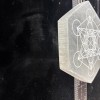4” Hexagonal Selenite Charging Plate/grid With Metatrons Cube