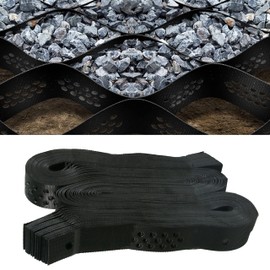 Sunnyglade Sunnyglade 2" Thick Ground Grid 40x4 FT, Gravel Retainer 1880 LBS Per Sq ft, Geo Grid Driveway Stabilization for DIY Patio Walkway Driving RV Parking Slopes and Garden (Black)