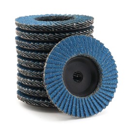 BEASAFY Pack of 10 Grain 60 Flap Discs, Diameter 76 mm Sanding Disc for Angle Grinders, Lamellar Discs Sanding Mop Disc Roughing Disc for Metal Wood