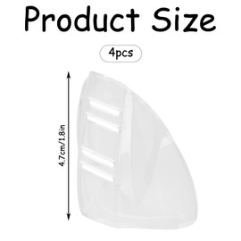 Luckious 2 Pairs of Non-slip Clear Glasses Wings,Safety Glasses Side Guards,Safety Glasses Flexible Side Guards,Fits Small/Medium/Large Glasses