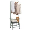 ALIMORDEN Laundry Cart with Clothes Rack, Rolling Laundry Butler with