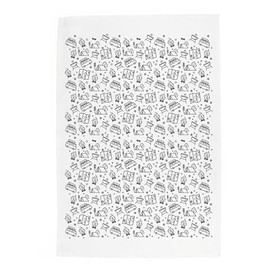 Purely Home Camping Tea Towel - Tent Forest Campervan Outdoor Gift - Panama Cotton Kitchen Dish Towel/Drying Cloth - 67cm x 45cm