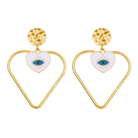 Deluxe Aretes Ojo Turco Mano Fatima Colgante Joyería Protege