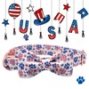 Lionheart American Flag Dog Collar with Bow - Adjustable for