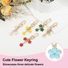 PATIKIL 2 Pack Cute Flower Keychains for Women, Enameled Charm