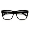Robelli Vintage Retro Black Frame Clear Lens Geek Nerd Glasses