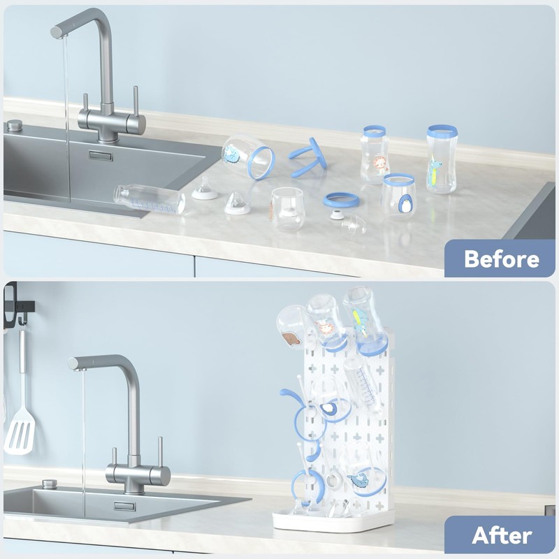Baby Bottle Drying Rack Bottle Dryer Rack for 12 Bottle