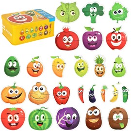 Puzzle Kinder Spiele Kinder 1 2 3 4 Jahre 6 Stück Obst Spiele Montessori Spielzeug Kinder Lernspielzeug für Kinder Puzzle Früchte Geschenk Kind Mädchen - Früchte