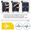 ZOUIQSS 2 Pack Adjustable Luggage Straps,Heavy Duty Suitcase Belts,Luggage Tag