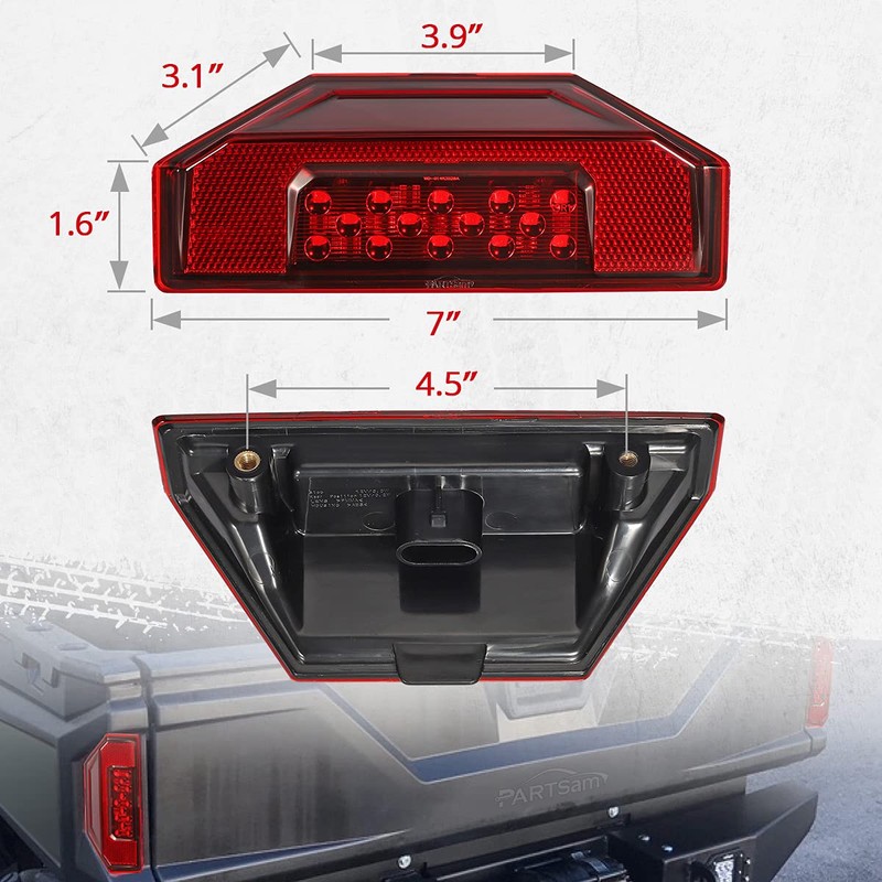 Partsam 2Pcs Rear UTV Tail Light Assembly, Compatible with Polaris
