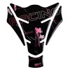 BIKE-label Tank Pad 3D Racing Black Pink Compatible with Kawasaki