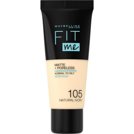 MAYBELLINE Fond de teint Fit Me Matte & Poreless - 105 Ivoire Natural