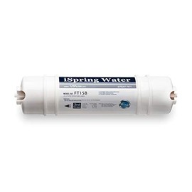 iSpring FT15B Activated Post Carbon Water Filter Replacement Cartridge with Quick Connect for Countertop Reverse Osmosis RO System RCT600