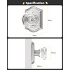 Satin Nickel Dummy Crystal Door Knob, Single Side No-Turning Glass