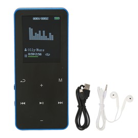 MP3 Player 8G Bluetooth 4.2 1.8 Inch Screen Noise Reduction Lossless Portable MP4 Player with Translation Dictionary Blue