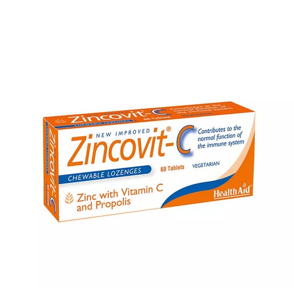 Health Aid Zincovit-C with Zinc, Vitamin C & Propolis 60tabs
