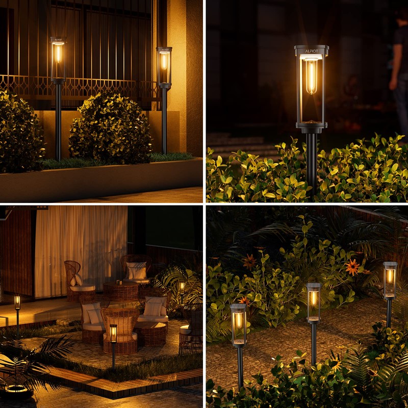 ALFIOT Solar Pathway Lights Solar Outdoor Lights Pathway Waterproof 8