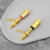 ECSiNG 4pcs 4mm Gold Plated Extended Banana Terminal Connector Banana