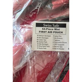 First Aid Only Swiss Safe 2-in-1 First Aid Kit, Bonus Mini Kit- Emergency Aid, 64 Pc, 25 Pk