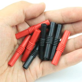 TKDMR 10pcs Insulated 4mm Banana Jack Female to Female Socket Connectors - Coupler for 4MM Banana Plug Extension Adapters