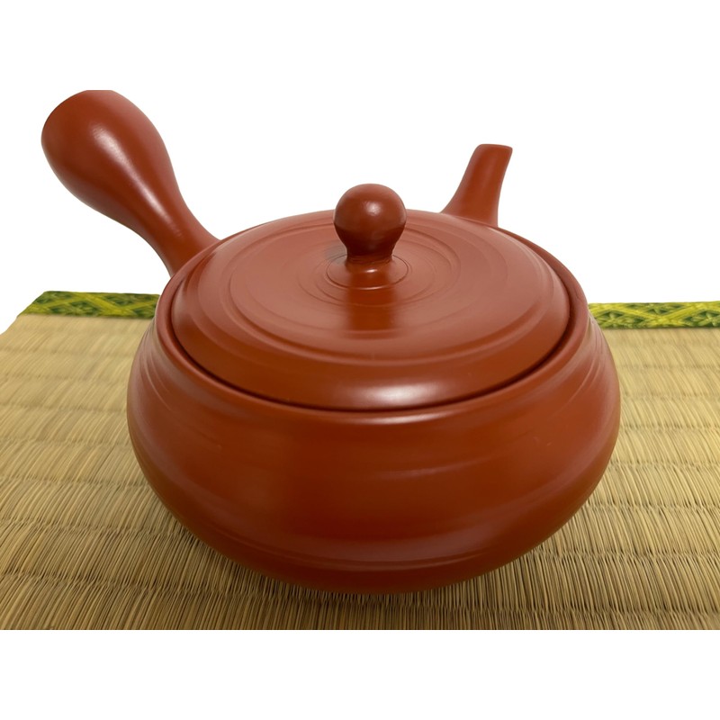 Japanese Kyusu tokoname Clay Teapot 10.8 fl.oz. Takeharu Red Clay