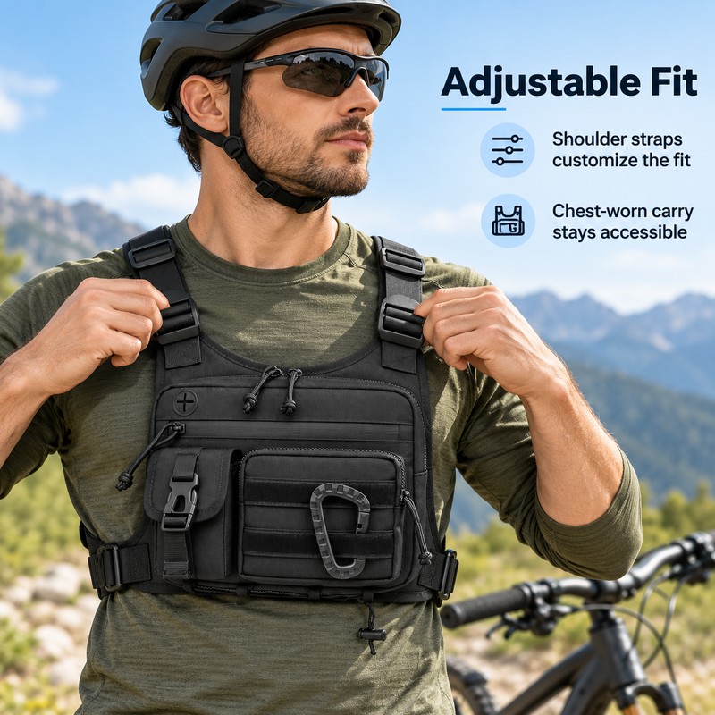 Men's Tactical Chest Bag for Outdoor Activities – Adjustable Shoulder