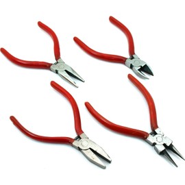 4 Flat Bent Round Chain Nose Pliers Beading Cutters