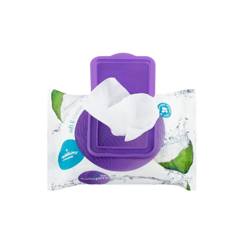 Swisspers Micellar and Coconut Water Facial Wipes 25 Pack