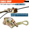 Zipline Tensioning Kit, Come Along Winch 4400lbs with Cable Grip