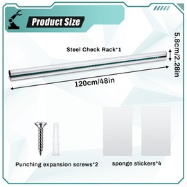 Irenare Ticket Holder for Restaurant, 36/48/60'' Ticket Check Rack Restaurant Order Holder Ticket Rail Display Slide Ticket Rack for Commercial Kitchen Cafes Pubs Bars(48 Inch, 1 Pcs)