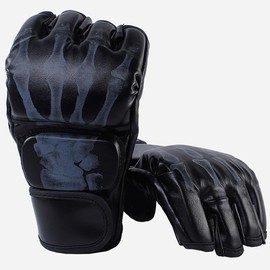 Boxing Gloves, 1 Pair Half Finger Boxing Training Gloves, Professional Training Equipment for Taekwondo & Boxing, Gym Accessories, Christmas Gift - Color: Black, Specification: 1 pair
