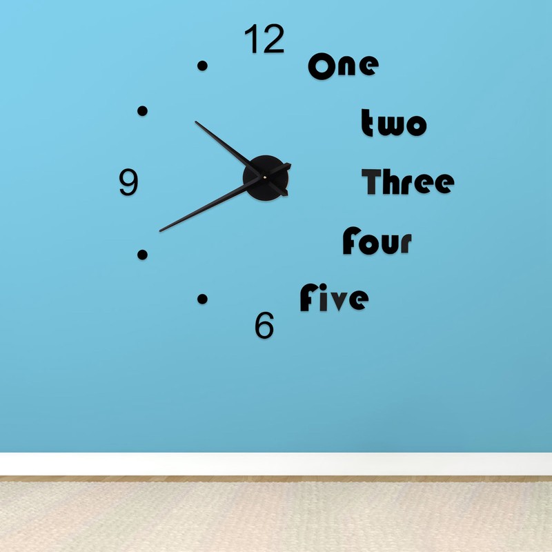Acrylic Wall Clock DIY Mirror Stickers Modern Wall Art Decal