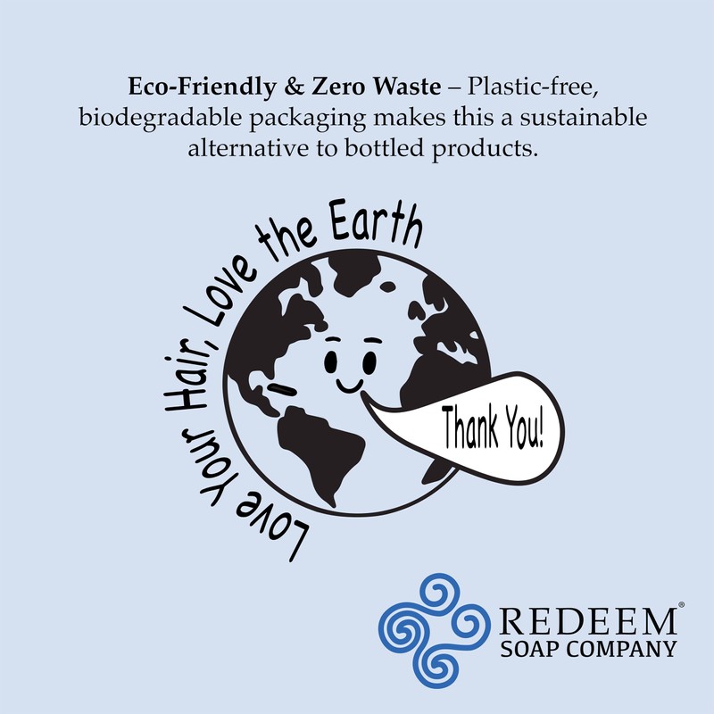 Redeem Soap Company Lavender Calm Shampoo Bar, Made in the