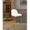 Iconic Home Xander Bar Stool Chair PU Leather Upholstered Armless