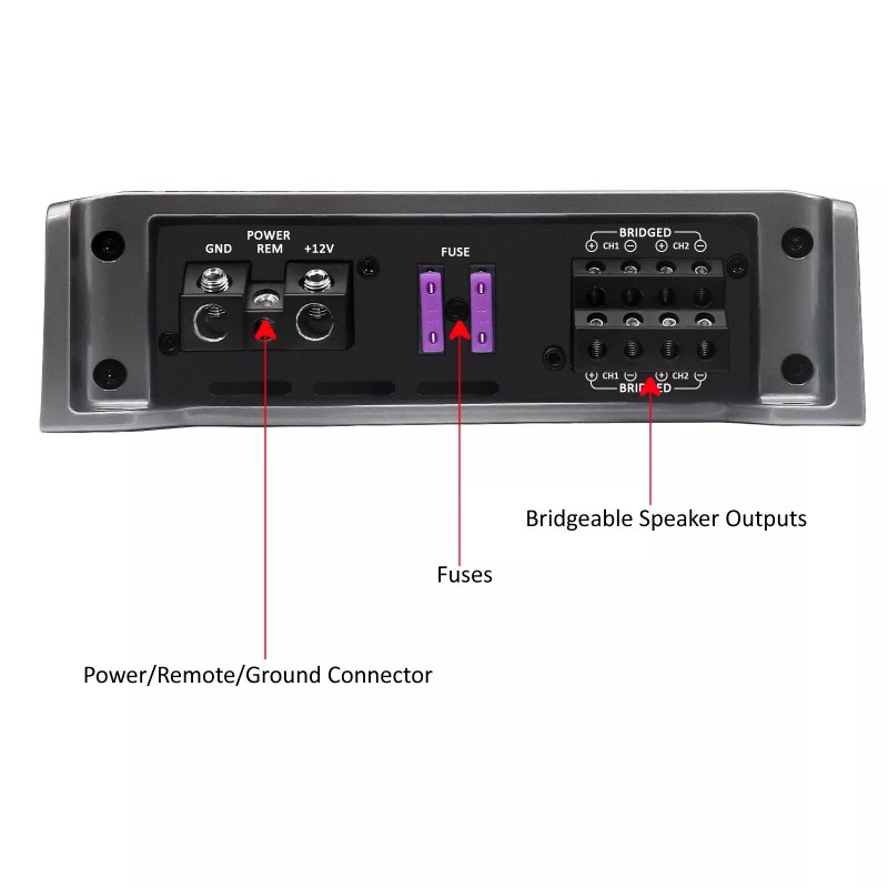 Recoil REA600.4 1040 Watts Full-Range Class A/B 4-Channel Car Audio