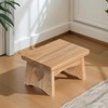 eHemco Rectangular Solid Hardwood Step Stool for Adults and Kids,