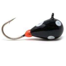 Clam Drop Jig Black/Glow Dot (1/64 Oz)