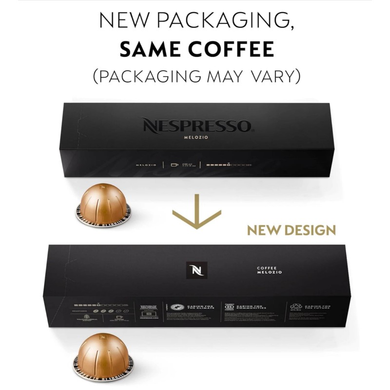 Nespresso Vertuo Melozio Medium Roast Coffee Capsules 10 Count (Pack