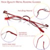 Viseng Half Frame Reading Glasses for Women Men Slim Half