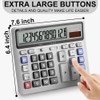 Desk Calculator 12 Digit with Big Buttons, Desktop Dual Power
