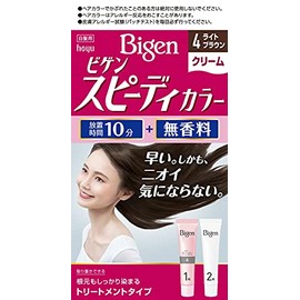 Hoyu Bigen Speedy Color Cream 4 (Light Brown) 1.4 oz (40 g) + 2 Packs 1.4 oz (40 g)