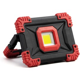 Stanlips LED Work Light Rechargeable,20W 1400 LM Super Bright Waterproof COB Flood Lights with Portable Handle for Camping Hiking Fishing Emergency Car Repairing.Red, 6.4''x4.5''x1.8''