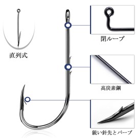 9KM DWLIFE 90 Degree Black Jig Hook - 100pcs Worm Hook Aberdeen Long Shank Hook High Carbon Steel High Strength Freshwater Saltwater Hook Maker 6#
