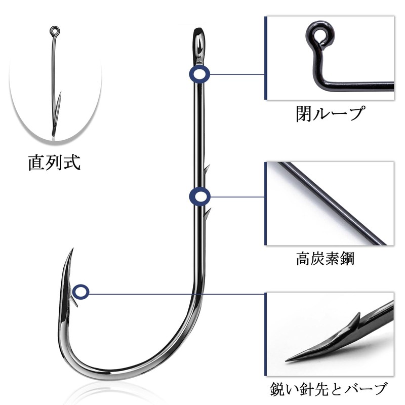 9KM DWLIFE 90 Degree Black Jig Hook - 100pcs Worm