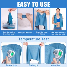 KISS QUEEN 4 Pack Cooling Towel for Face Neck,Workout Gym Fitness Yoga Running Tennis Hiking Camping Cool Towels(4 Pack-01)